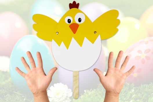 Chick Puppet - 1 - DIY Easter Crafts - 10doigts.com - DIY Easter Crafts - 10doigts.fr