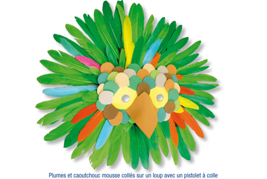 Decorate-Your-Own Wolf with Soft Rubber + Feathers - 0 - Carnival, Mardi Gras Crafts - 10doigts.com - Carnival, Mardi Gras Crafts - 10doigts.fr