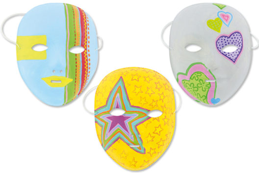 Decorative Masks - 1 - Carnival, Mardi Gras Crafts - 10doigts.com - Carnival, Mardi Gras Crafts - 10doigts.fr - 2