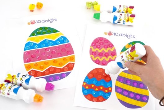 Easter Stamping Eggs - 1 - DIY Easter Crafts - 10doigts.com - DIY Easter Crafts - 10doigts.fr