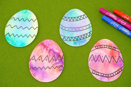 Watercolor Easter Eggs - 1 - Drawing Crafts: Tutorials Suitable from a Young Age - 10doigts.com - Drawing Crafts: Tutorials Suitable from a Young Age - 10doigts.fr