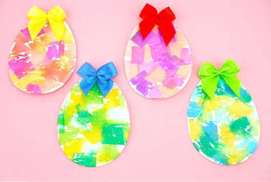 Crepe Paper Painting - Easter Eggs - 3 - DIY Easter Crafts - 10doigts.com - DIY Easter Crafts - 10doigts.fr - 2
