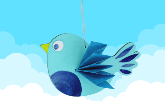 pájaro azul - Actividades manuales para fabricar móviles y atrapasueños - 10doigts.fr