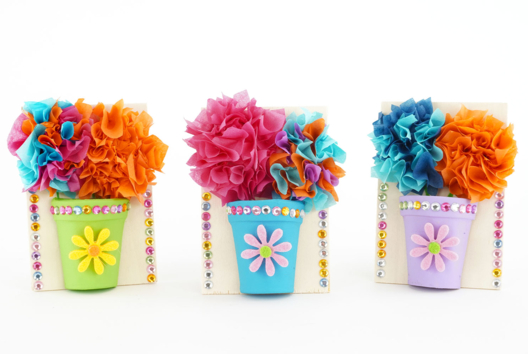 Silk Paper Flower Bouquet - 3 - Spring Crafts - 10doigts.com - Spring Crafts - 10doigts.fr - 2