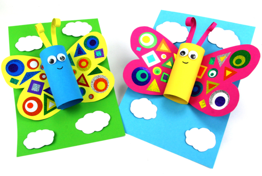 Paper Butterflies and Shiny Stickers - 1 - Animal Crafts: Our Creative Ideas for Children - 10doigts.com - Animal Crafts: Our Creative Ideas for Children - 10doigts.fr