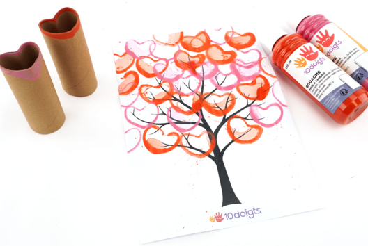 peinture a bulle - Valentine's Day Crafts - 10doigts.fr