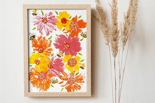 Painting Flowers with Plastic Bags - 1 - Spring Crafts - 10doigts.com - Spring Crafts - 10doigts.fr