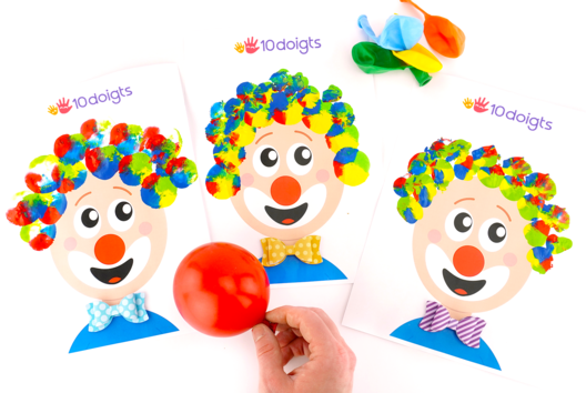 Pintura Globo Carnaval niño - Actividades manuales Carnaval, Martes de Carnaval - 10doigts.fr - 2