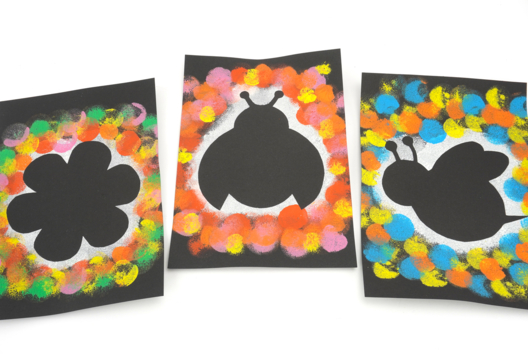 Spring Silhouettes with Paint - 3 - Arts and Crafts for Under 3 Years - 10doigts.com - Arts and Crafts for Under 3 Years - 10doigts.fr - 2
