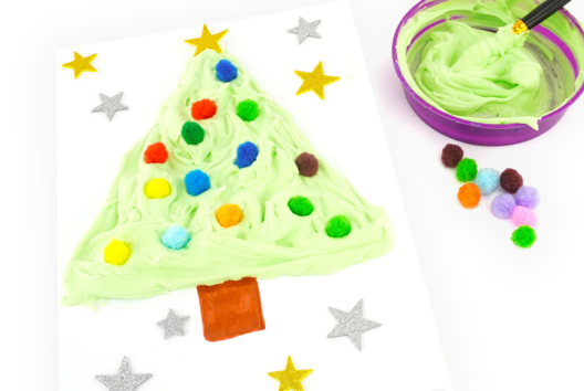 Christmas Tree - Puffy Paint - 3 - Handmade Christmas Card Activities - 10doigts.com - Handmade Christmas Card Activities - 10doigts.fr - 2