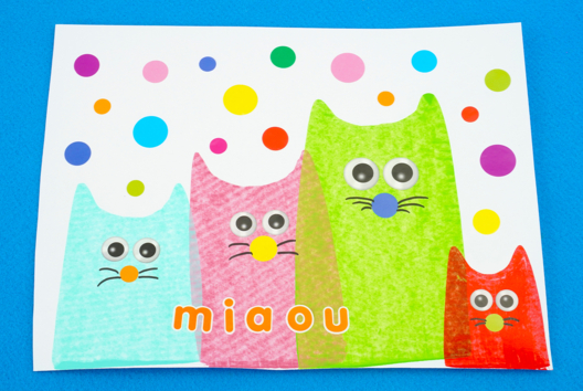 pintura raclette gato fácil niño actividad - Actividades manuales animales: nuestras ideas creativas para los niños - 10doigts.fr