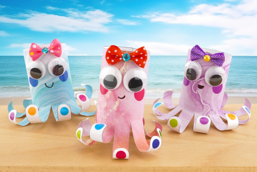 pieuvre en papier DIY - Ocean Crafts: Dive into a Creative and Sensory World - 10doigts.fr - 2