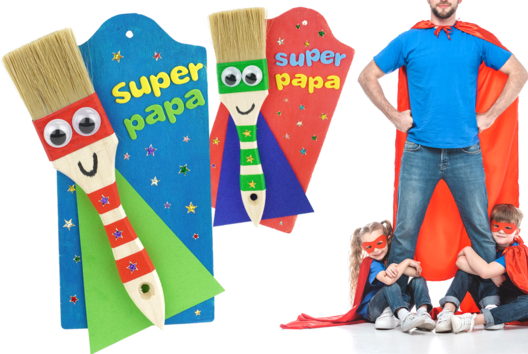 pincel héroe regalo papá - Manualidades día del padre - 10doigts.fr