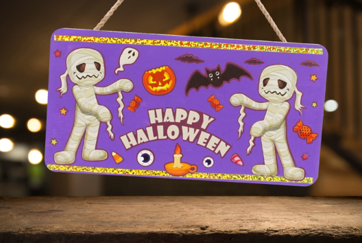 Halloween Door Sign - 2 - Halloween Crafts - 10doigts.com - Halloween Crafts - 10doigts.fr
