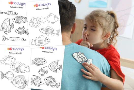 Printable and Colorable April Fools' Fish - 1 - Drawing Crafts: Tutorials Suitable from a Young Age - 10doigts.com - Drawing Crafts: Tutorials Suitable from a Young Age - 10doigts.fr
