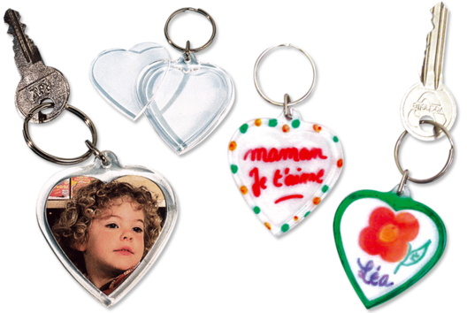 Transparent Plastic Keychains - 1 - Mother's Day Crafts - 10doigts.com - Mother's Day Crafts - 10doigts.fr