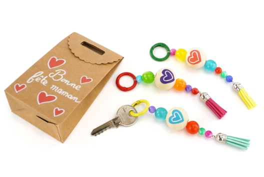 Cute Keychain for Mother's Day - 1 - Craft Activities to Make Your Keychains - 10doigts.com - Craft Activities to Make Your Keychains - 10doigts.fr