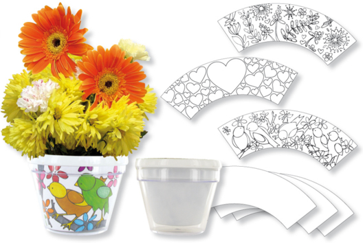 Transparent Flower Pot to Color - 0 - Mother's Day Crafts - 10doigts.com - Mother's Day Crafts - 10doigts.fr