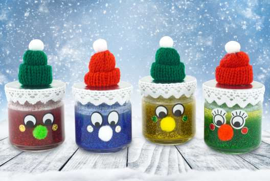 Christmas Characters Filled with Glitter - 1 - Christmas Crafts - 10doigts.com - Christmas Crafts - 10doigts.fr