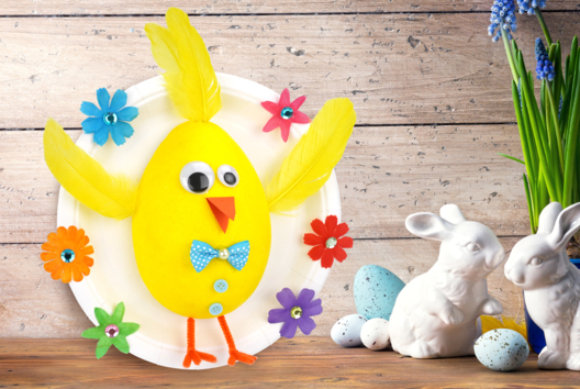 3D Chick on a Plate - 1 - DIY Easter Crafts - 10doigts.com - DIY Easter Crafts - 10doigts.fr