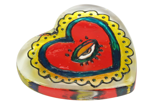 Glass Painting - Heart Paperweight - 1 - Mother's Day Crafts - 10doigts.com - Mother's Day Crafts - 10doigts.fr