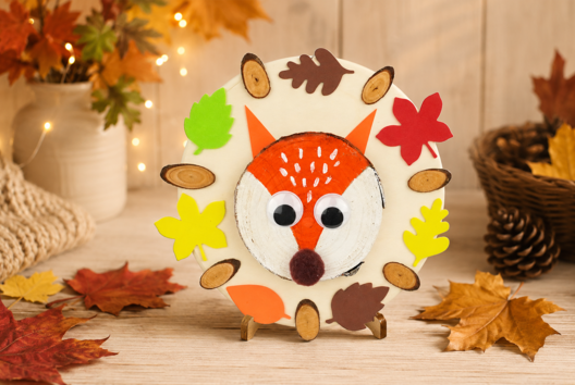 Zorro de Madera Actividad Otoño Niños - Manualidades Otoño - 10doigts.fr
