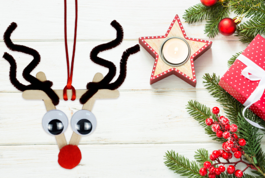 Rudolph the Christmas Reindeer - 1 - Christmas Tree Ornement Crafts - 10doigts.com - Christmas Tree Ornement Crafts - 10doigts.fr