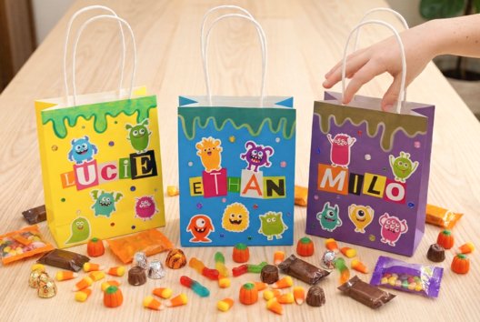 sac Halloween bonbons à décorer - Actividades manuales Halloween - 10doigts.fr