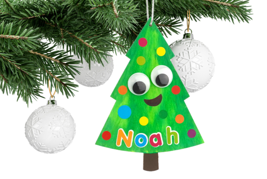 Funny Little Hanging Tree - 1 - Christmas Tree Ornement Crafts - 10doigts.com - Christmas Tree Ornement Crafts - 10doigts.fr