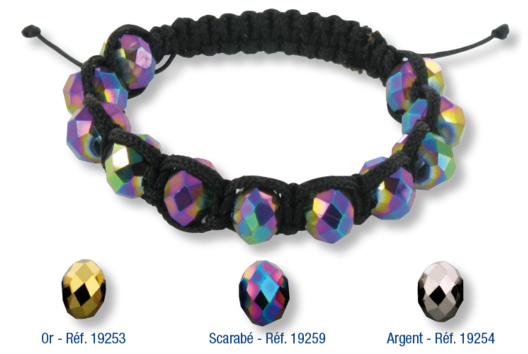 Shamballas... with faceted glass beads - Handicrafts for Creating Your Jewelry - 10doigts.fr - 2