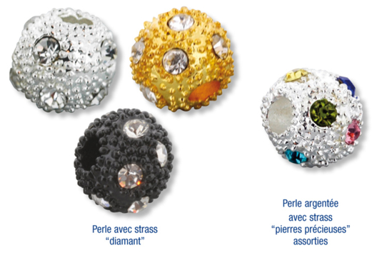 Shamballas with Wooden Beads + Metallic Beads with Diamond Rhinestones - 1 - Handicrafts for Creating Your Jewelry - 10doigts.com - Handicrafts for Creating Your Jewelry - 10doigts.fr - 2