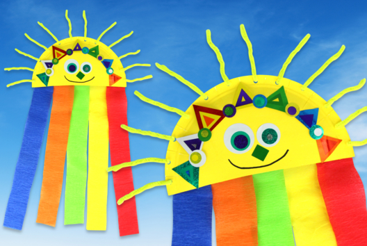 Rainbow Sun with a Paper Plate - 1 - Hands-on Activities on the Weather Theme - 10doigts.com - Hands-on Activities on the Weather Theme - 10doigts.fr