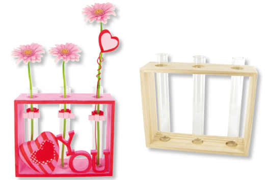 Florero de cristal con soporte de madera - Actividades manuales Deco casa DIY - 10doigts.fr