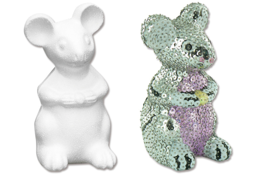 Glitter Mouse - 0 - Craft Activities with Sequins - 10doigts.com - Craft Activities with Sequins - 10doigts.fr
