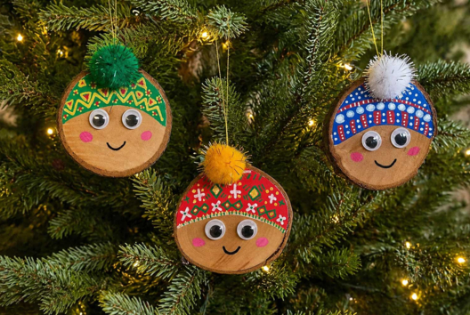 Suspensions de Noël en rondins de bois - Christmas Tree Ornement Crafts - 10doigts.fr - 2
