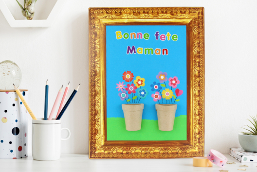 Flower Painting - Mother's Day - 1 - Mother's Day Crafts - 10doigts.com - Mother's Day Crafts - 10doigts.fr