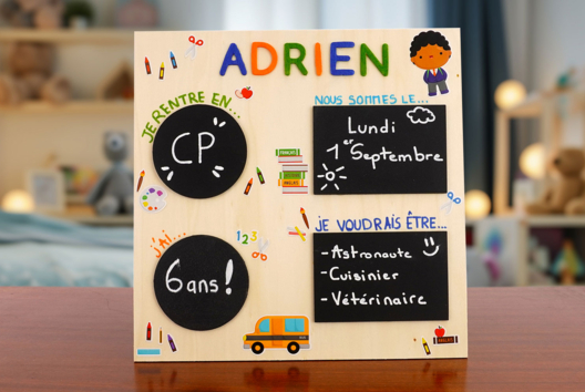 Cuadro Vuelta al Cole Niños - Actividades manuales bricolajes - 10doigts.fr