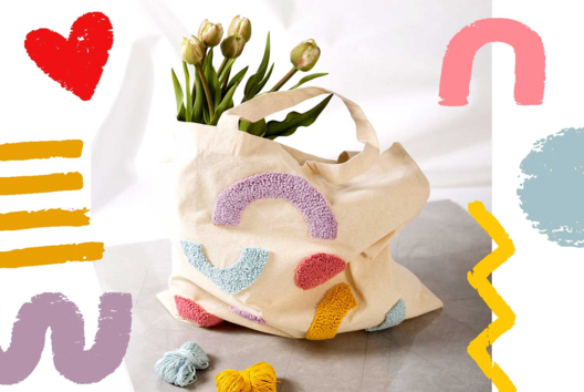 tote bag aguja de punch - Actividades manuales de mercería y punto - 10doigts.fr
