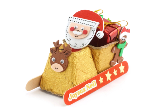 trineo DIY papá noel - Actividades manuales bricolajes de Navidad - 10doigts.fr - 2