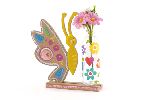 jarrón flores y mariposa - Actividades manuales Primavera - 10doigts.fr - 2