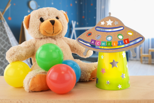 luz nocturna niños espacio estrellas platillo volador - Actividades manuales luces - 10doigts.fr - 2