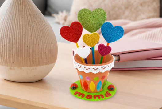 maceta corazón regalo día de la madre niños - Manualidades día de la madre - 10doigts.fr