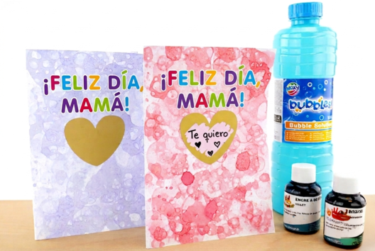 tarjeta burbuja de jabón - Manualidades día de la madre - 10doigts.fr - 2