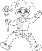 Harlequin01 - Coloriages - 10doigts.fr
