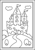 Castle 1 - Coloriages - 10doigts.fr