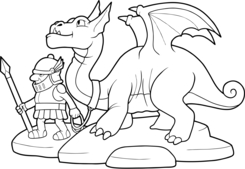 Dragons1 - Coloriages - 10doigts.fr