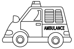 Ambulance 01 - Coloriages - 10doigts.fr
