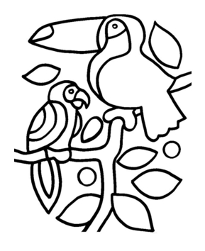 Toucan and Parrot 001 - 10doigts.fr
