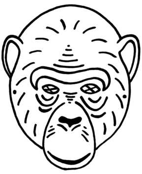 Chimpanzee mask - 10doigts.fr