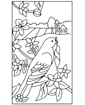 Flowers and Bird 01 - 10doigts.fr